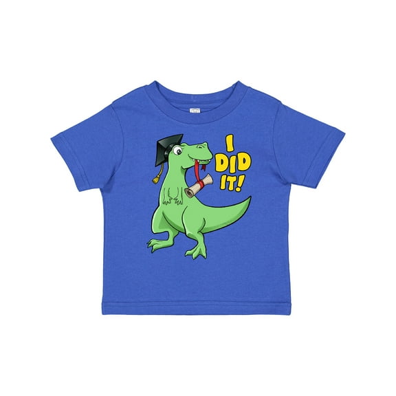 Inktastic I Did It Green Dinosaur Grad with Cap and Diploma Boys or Girls Toddler T-Shirt