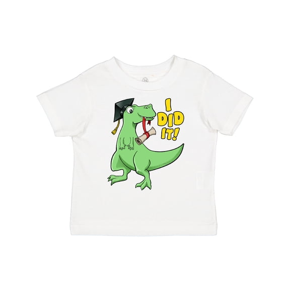 Inktastic I Did It Green Dinosaur Grad with Cap and Diploma Boys or Girls Toddler T-Shirt