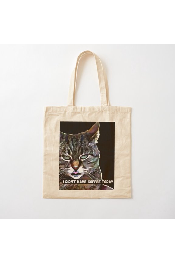 I Didn'T Have Coffee Canvas Tote Bags, Reusable Shopping Bag
