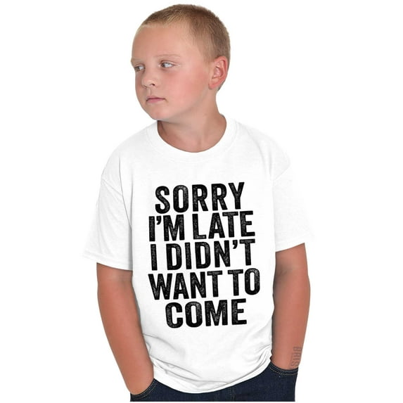 I Didn't Want to Come Introvert Funny Crewneck T Shirts Boy Girl Teen Brisco Brands L