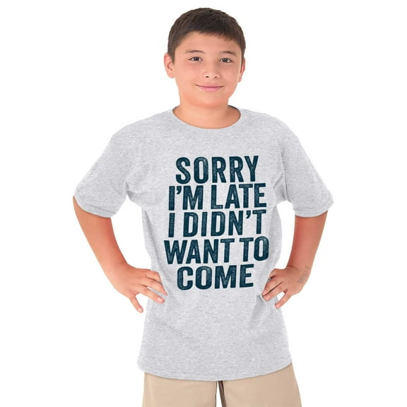 I Didn't Want to Come Introvert Funny Crewneck T Shirts Boy Girl Teen Brisco Brands M