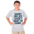 thumbnail image 1 of I Didn't Want to Come Introvert Funny Crewneck T Shirts Boy Girl Teen Brisco Brands X, 1 of 6
