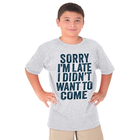 I Didn't Want to Come Introvert Funny Crewneck T Shirts Boy Girl Teen Brisco Brands X