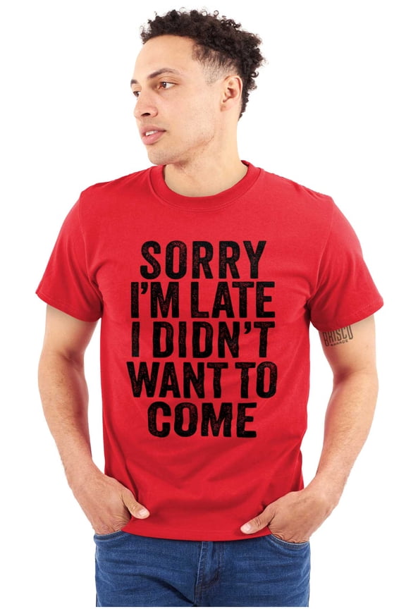 I Didn't Want to Come Introvert Funny Plus Size Crewneck Graphic Tee Shirt Brisco Brands 2X