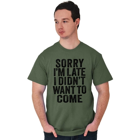 I Didn't Want to Come Introvert Funny Plus Size Crewneck Graphic Tee Shirt Brisco Brands 2X