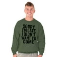 thumbnail image 1 of I Didn't Want to Come Introvert Funny Unisex Plus Fleece Graphic Sweatshirt Brisco Brands 2X, 1 of 5