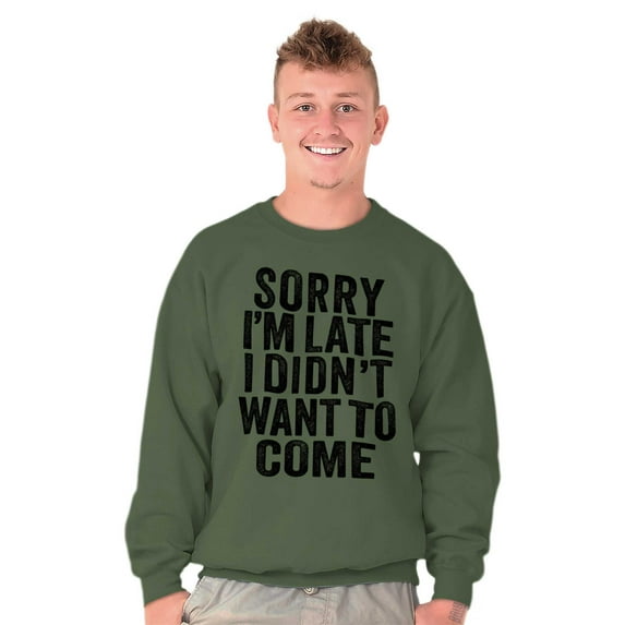 I Didn't Want to Come Introvert Funny Unisex Plus Fleece Graphic Sweatshirt Brisco Brands 2X