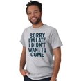 thumbnail image 1 of I Didn't Want to Come Introvert Funny Plus Size Crewneck Graphic Tee Shirt Brisco Brands 2X, 1 of 4