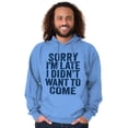 thumbnail image 1 of I Didn't Want to Come Introvert Funny Unisex Plus Fleece Graphic Hoodie Brisco Brands 4X, 1 of 5