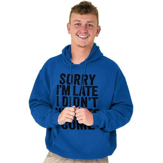 I Didn't Want to Come Introvert Funny Unisex Plus Fleece Graphic Hoodie Brisco Brands 5X