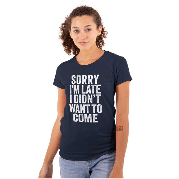 I Didn't Want to Come Introvert Funny Womens Fitted Plus Size Graphic Tee Brisco Brands 2X