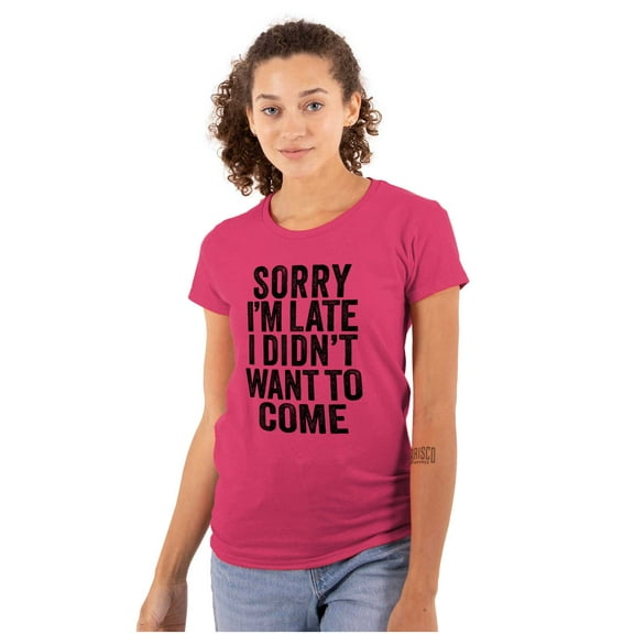 I Didn't Want to Come Introvert Funny Womens Fitted Plus Size Graphic Tee Brisco Brands 2X