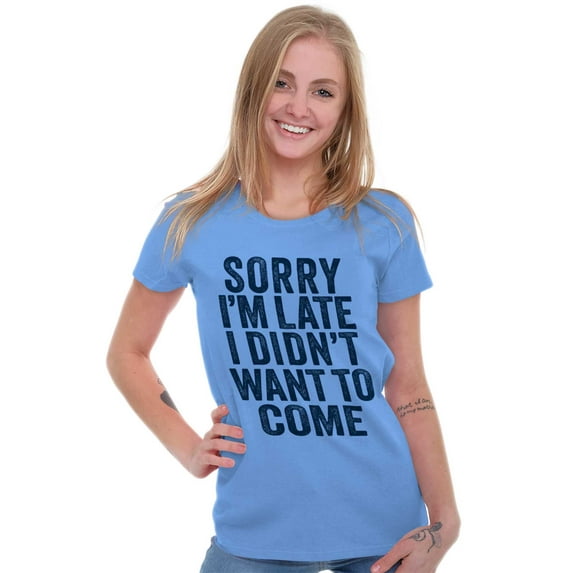 I Didn't Want to Come Introvert Funny Women's T Shirt Ladies Tee Brisco Brands 2X