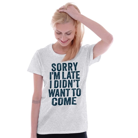 I Didn't Want to Come Introvert Funny Womens Fitted Plus Size Graphic Tee Brisco Brands 2X