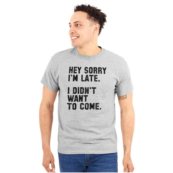 I Didnt Want To Come Antisocial Funny Men's Graphic T Shirt Tees Brisco Brands S