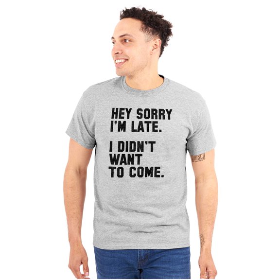 I Didnt Want To Come Antisocial Funny Plus Size Crewneck Graphic Tee Shirt Brisco Brands 2X