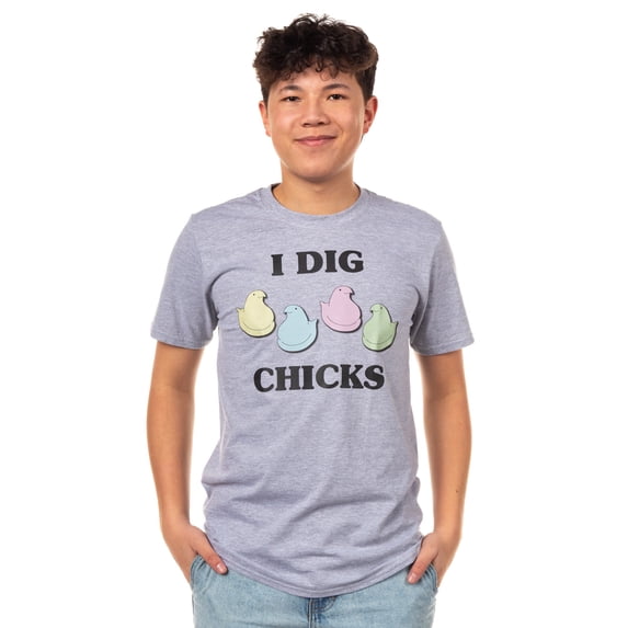I Dig Chicks Easter Shirt Funny Saying For Guys Peep Candy Adult T-Shirt