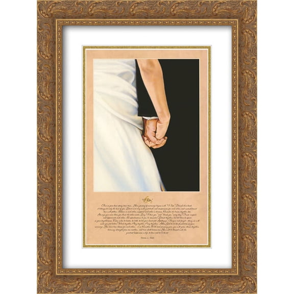 I Do 2x Matted 20x24 Gold Ornate Framed Art Print by Bonnie Mohr
