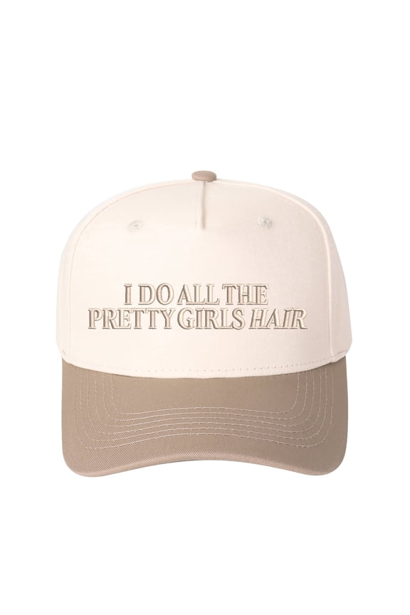 I Do All The Pretty Girls Hair Embroidered Baseball Cap Color Blocked Adjustable Sun Hat for Men and Women Casual Breathable Daily Cap