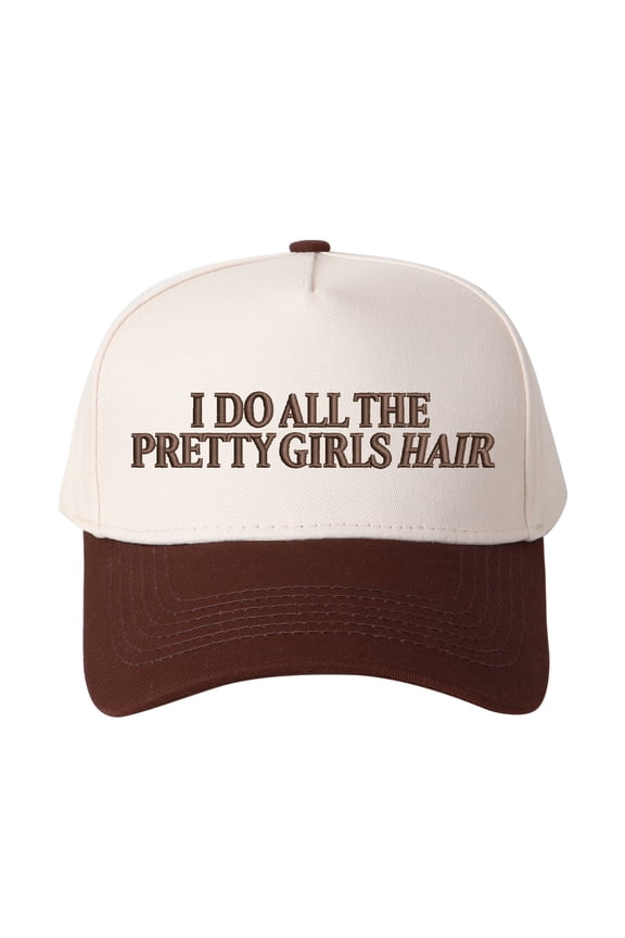 I Do All The Pretty Girls Hair Embroidered Baseball Cap Color Blocked Adjustable Sun Hat for Men and Women Casual Breathable Daily Cap