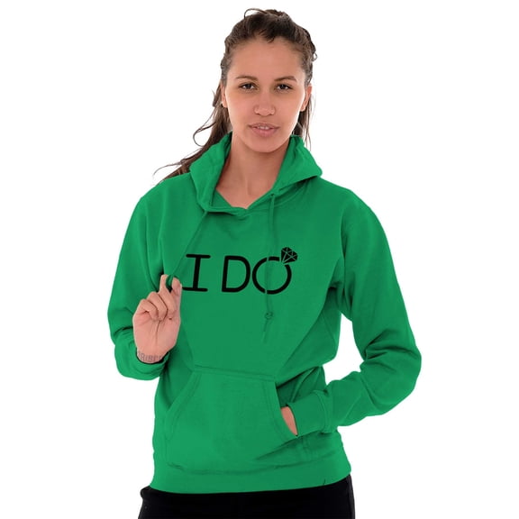 I Do Bridal Squad Bride Bachelorette Hoodie Sweatshirt Women Brisco Brands M