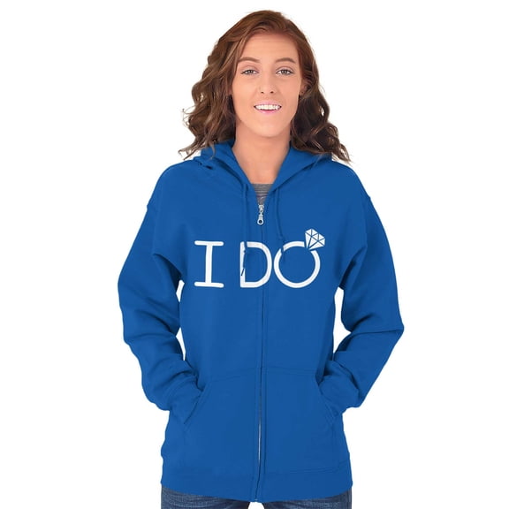 I Do Bridal Squad Bride Bachelorette Zip Hoodie Sweatshirt Women Brisco Brands X