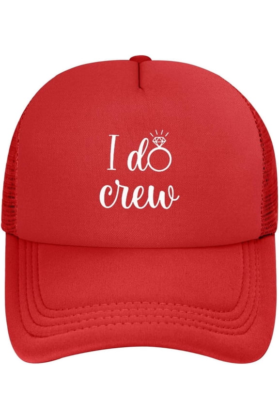 I Do Crew Baseball Hats Classic Solid Color Adjustable Mesh Baseball Cap for Men Women Black