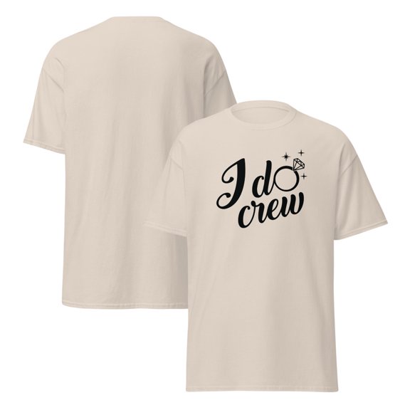 I Do Crew T-Shirt, Coquette, Perfect for Engagements, Bridal Showers, Wedding Parties, Gift for Bridesmaids, Bachelorette Party (Natural, S)