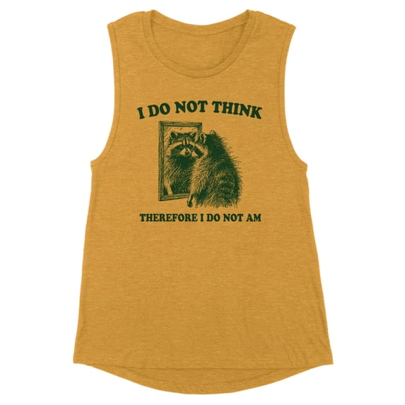 I Do Not Think Women's Muscle Tank Large Antique Gold