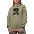 thumbnail image 1 of I Do What I Want Except I'm Gonna Ask My Wife, Funny Husband Quote, Sand Hooded Sweatshirt or Hoodie, 3XL, 1 of 5