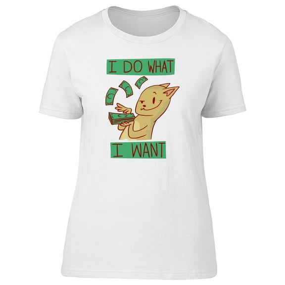 "I Do What I Want" Rich Cat T-Shirt Men -Image by Shutterstock, Male 3X-Large