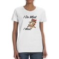 thumbnail image 1 of I Do What I Want  Women White T-Shirt, Female Small, 1 of 4