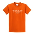 thumbnail image 1 of I Do What The Voices in My Wife's Head Tell Me Short Sleeve T-shirt Funny-Orange-La, 1 of 4