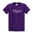 thumbnail image 1 of I Do What The Voices in My Wife's Head Tell Me Short Sleeve T-shirt Funny-Purple-La, 1 of 4
