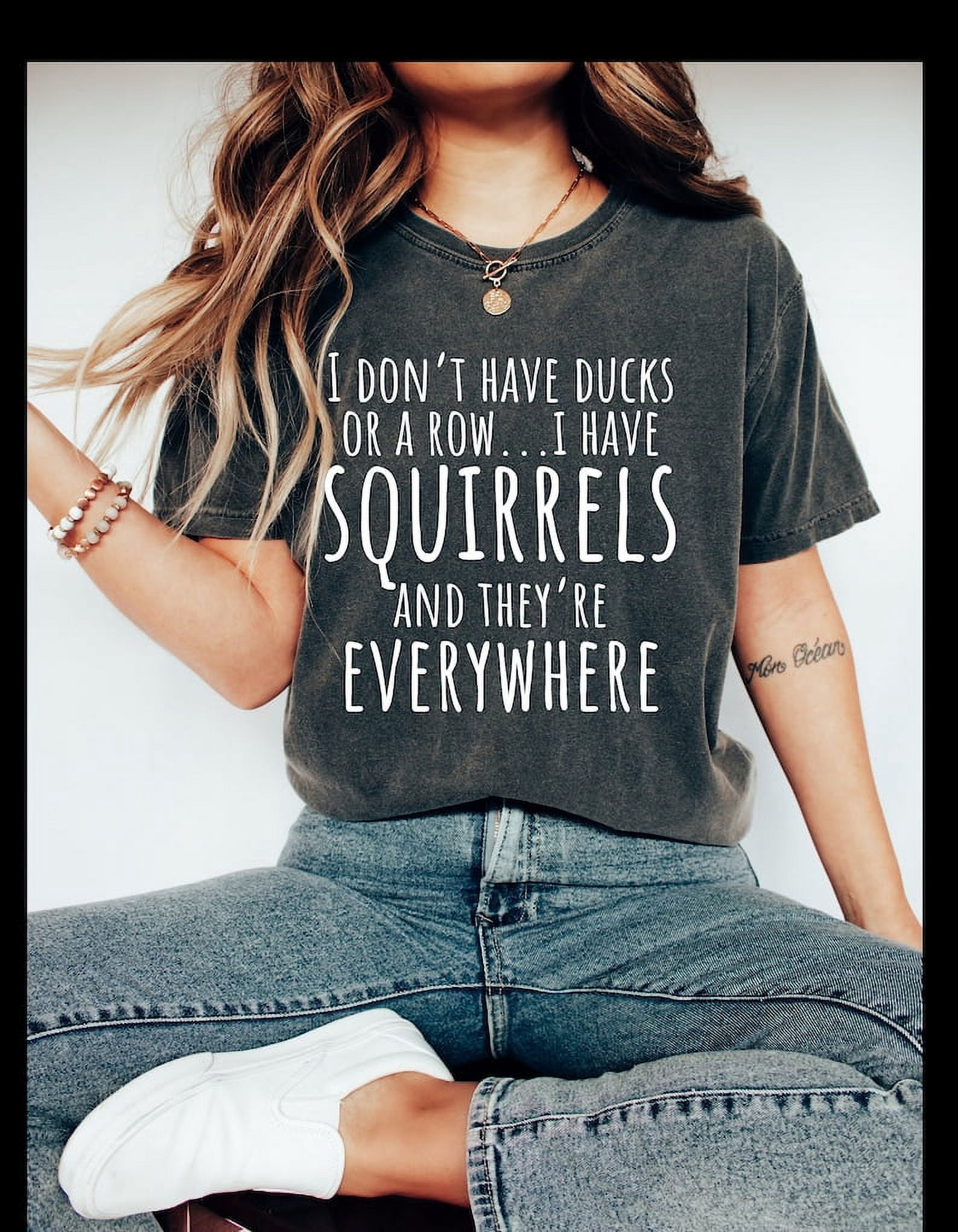 I Do Not Have Ducks Vinyl Decal 6.5" X 4" - Fun Car, Laptop, Window Sticker About Squirrels