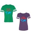thumbnail image 1 of I Don' T Need Google My Wife knows Everything I 'm Google Unisex Couple Matching Cotton Jersey style T-Shirt Contrasting stripes on sleeves (Men Green / Women Purple) (Men XL / Women M), 1 of 3