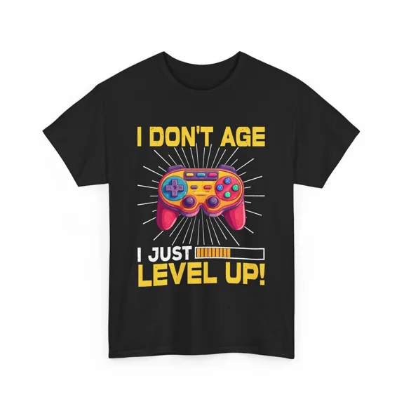 I Don't Age I Just Level Up Retro Gamer Controller Unisex T-Shirt, S-5XL