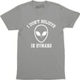 thumbnail image 1 of I Don't Believe In Humans Alien UFO Ufo Spaceship Hipster Men's T-Shirt, 1 of 4
