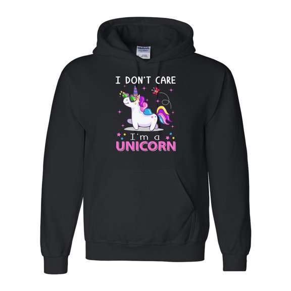 I Don't Care I'm A Unicorn Funny Magical Mythical Creature Rainbow Sparkle Hoodie Unisex, up to 5XL