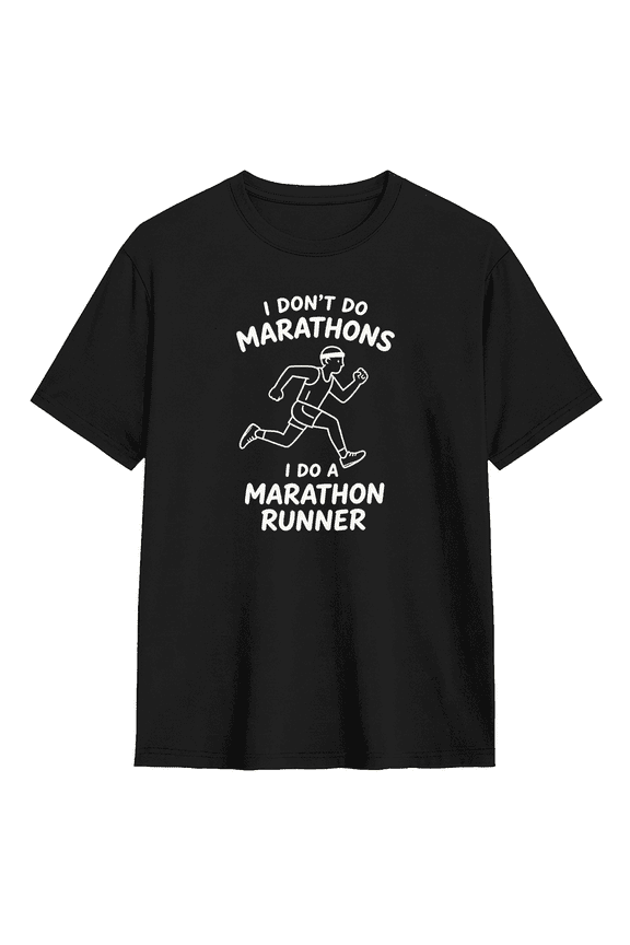 I Don't Do Marathons I Do A Marathon Runner Vintage Graphic Tee for Men and Women, Funny Gym Cotton Short Sleeves T-Shirt