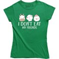 thumbnail image 1 of I Don't Eat My Friends Animal Lover Womens Vegan Vegetarian Funny T-Shirt, 1 of 4