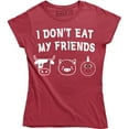thumbnail image 1 of I Don't Eat My Friends Animal Lover Womens Vegan Vegetarian Funny Tee Shirt, 1 of 4