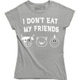 thumbnail image 1 of I Don't Eat My Friends Animal Lover Womens Vegan Vegetarian Funny Tee Shirt, 1 of 4