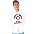 thumbnail image 1 of I Don't Even Fold Laundry Poker Joke Unisex Fleece Graphic Zip Up Hoodie Brisco Brands 2X, 1 of 5
