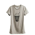thumbnail image 1 of I Don't Give A Frapp Women's Fashion Relaxed T-Shirt Tee Heather Tan Large, 1 of 3