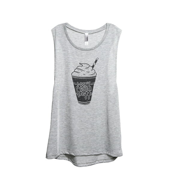 I Don't Give A Frapp Women's Fashion Sleeveless Muscle Workout Yoga Tank Top Sport Grey Large