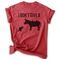 thumbnail image 1 of I Don't Give A Rat's T-shirt, Unisex Women's Men's Shirt, Rat Donkey Clever Witty Saying Pun, Heather Red, Small, 1 of 6