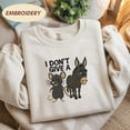 thumbnail image 1 of I Don't Give A Rats Ass Sarcasm Embroidered Shirt, Rats Ass Sweatshirt, Funny Sarcastic Animal Shirt, Rooster Funny Shirt, 1 of 4