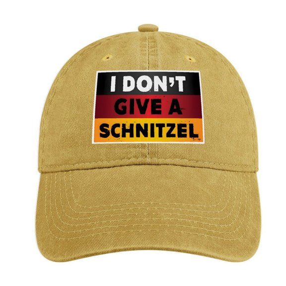 I Don’t Give A Schnitzel Sand Colour Hat Adjustable Funny Fashion Unisex Baseball Cap For Men Women