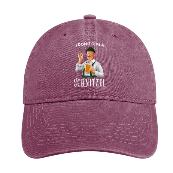I Don’t Give A Schnitzel Wine Red Hat Adjustable Funny Fashion Unisex Baseball Cap For Men Women